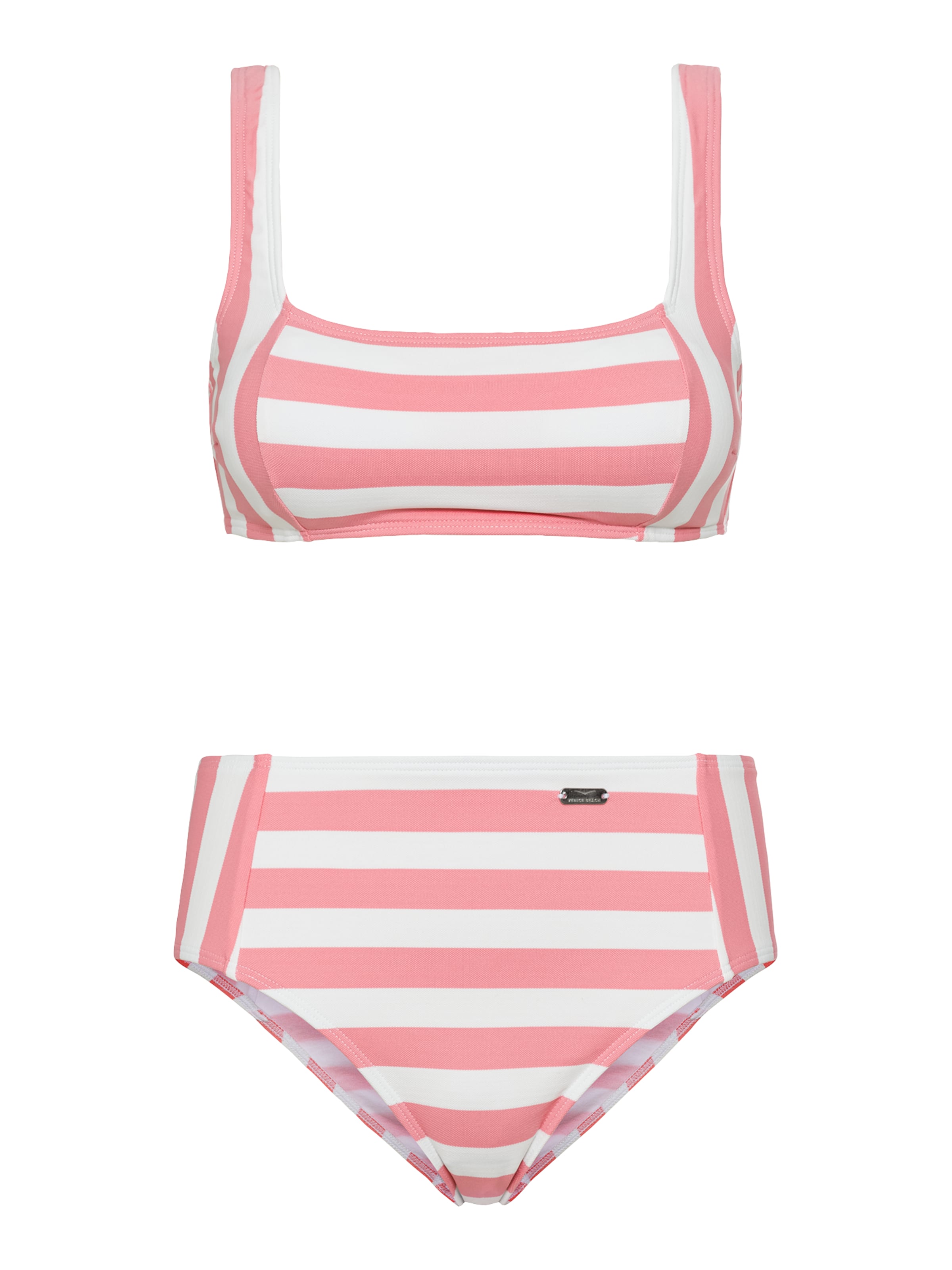 VENICE BEACH Bralette Bikini in Pink: front