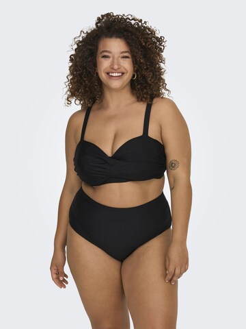 ONLY Carmakoma Bustier Bikinioverdel i sort: forside