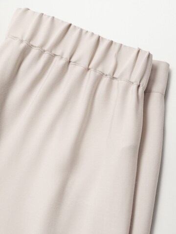 MANGO Wide leg Veckad byxa 'BYE' i beige