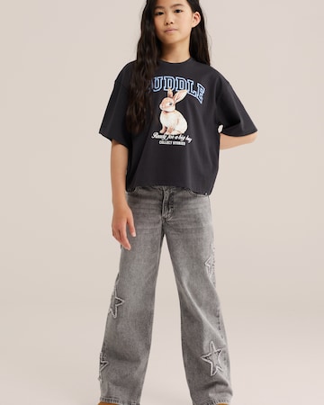 pilka WE Fashion Marškinėliai