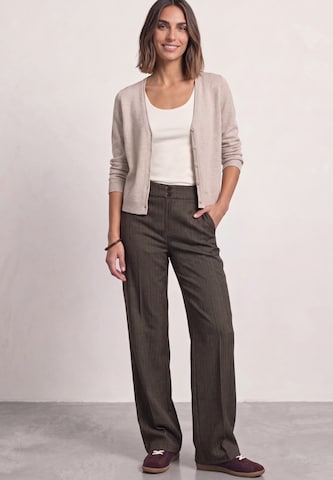 CECIL Loose fit Pleated Pants 'Amalia' in Brown: front