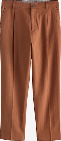 Pantalon à plis 'N. Premium' Next en marron : devant