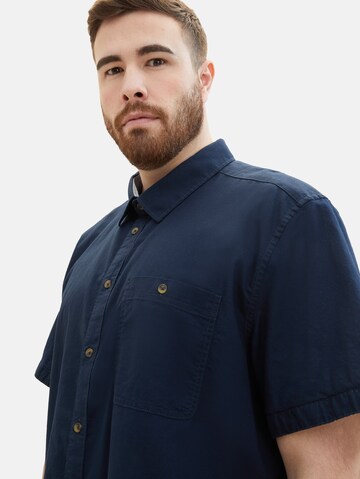 TOM TAILOR Men + Comfort fit Button Up Shirt in Blue