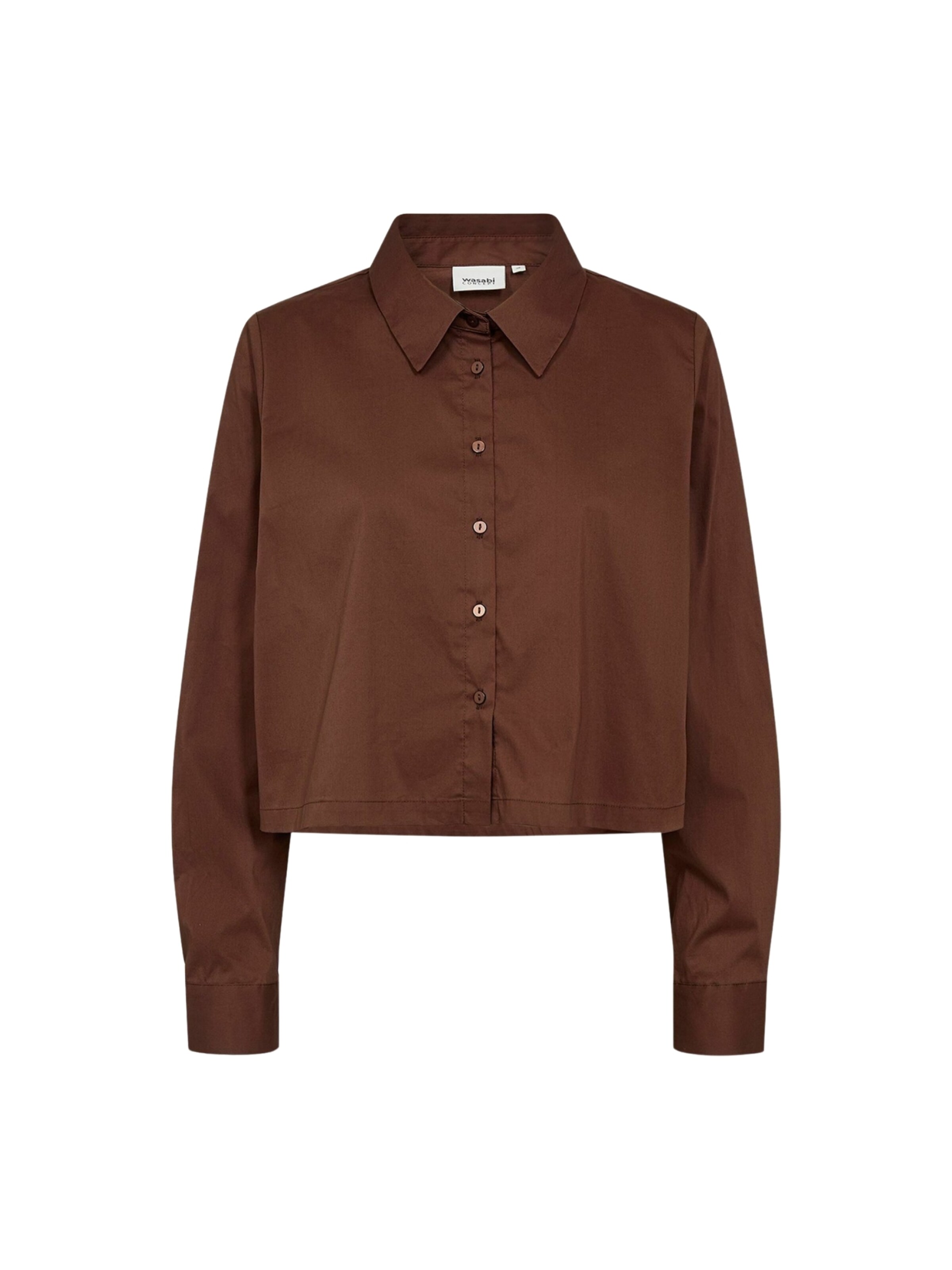 Wasabi Concept Shirt ' WA-SAGA 31 ' in de kleur Bruin, Productweergave