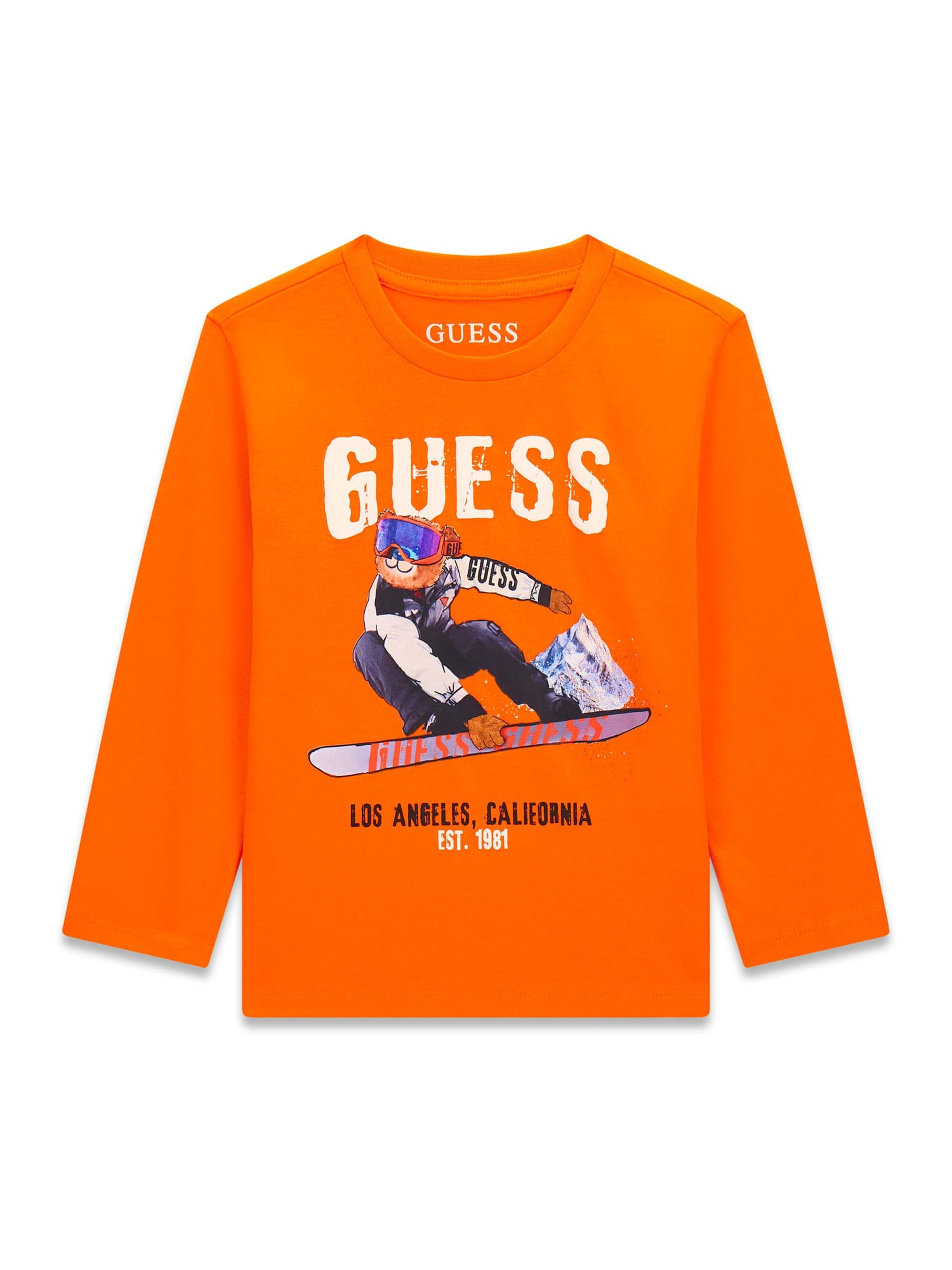 GUESS KIDS Shirt in Orange: front