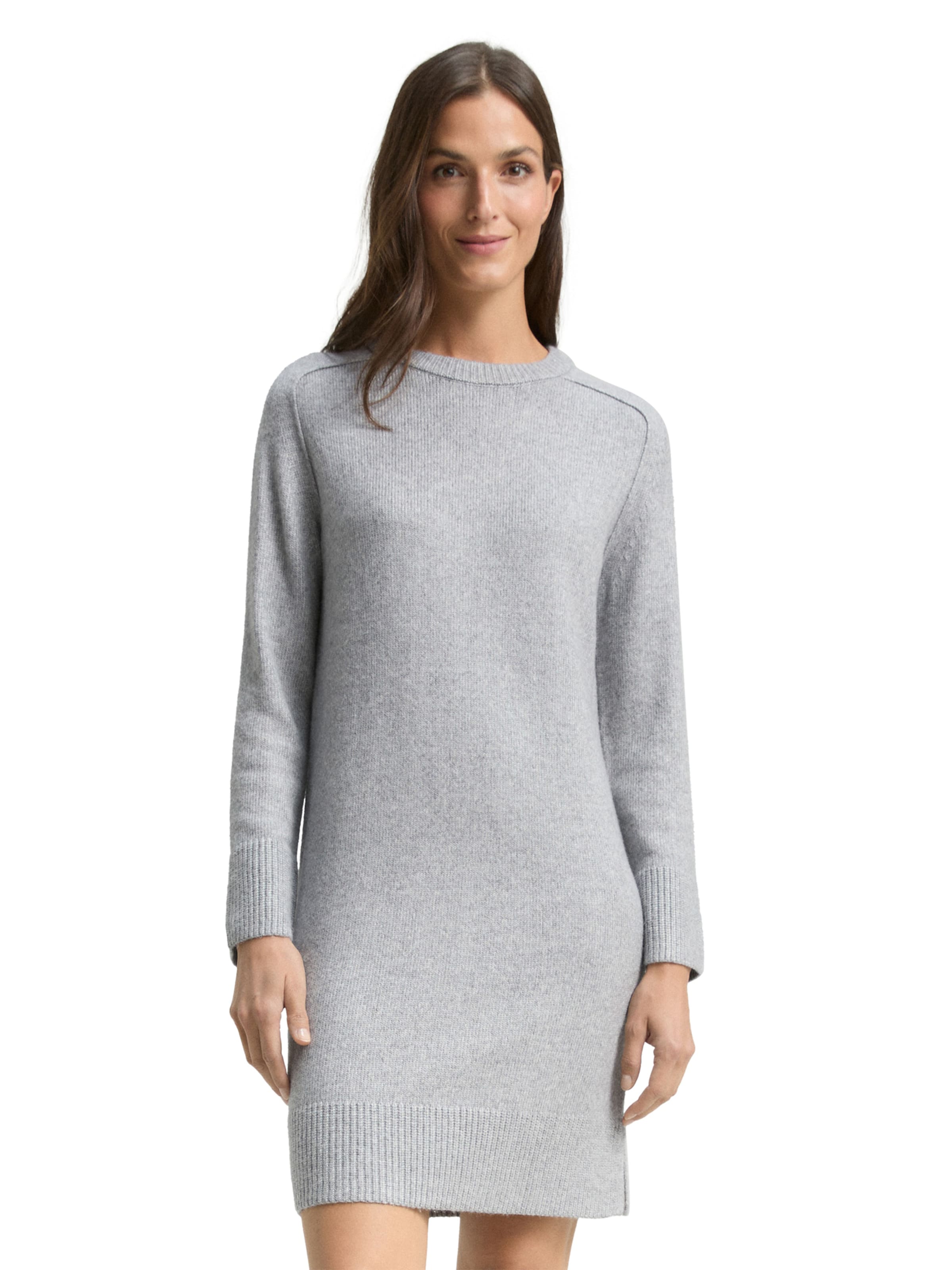 TOM TAILOR Трикотажное платье в Серый: спереди