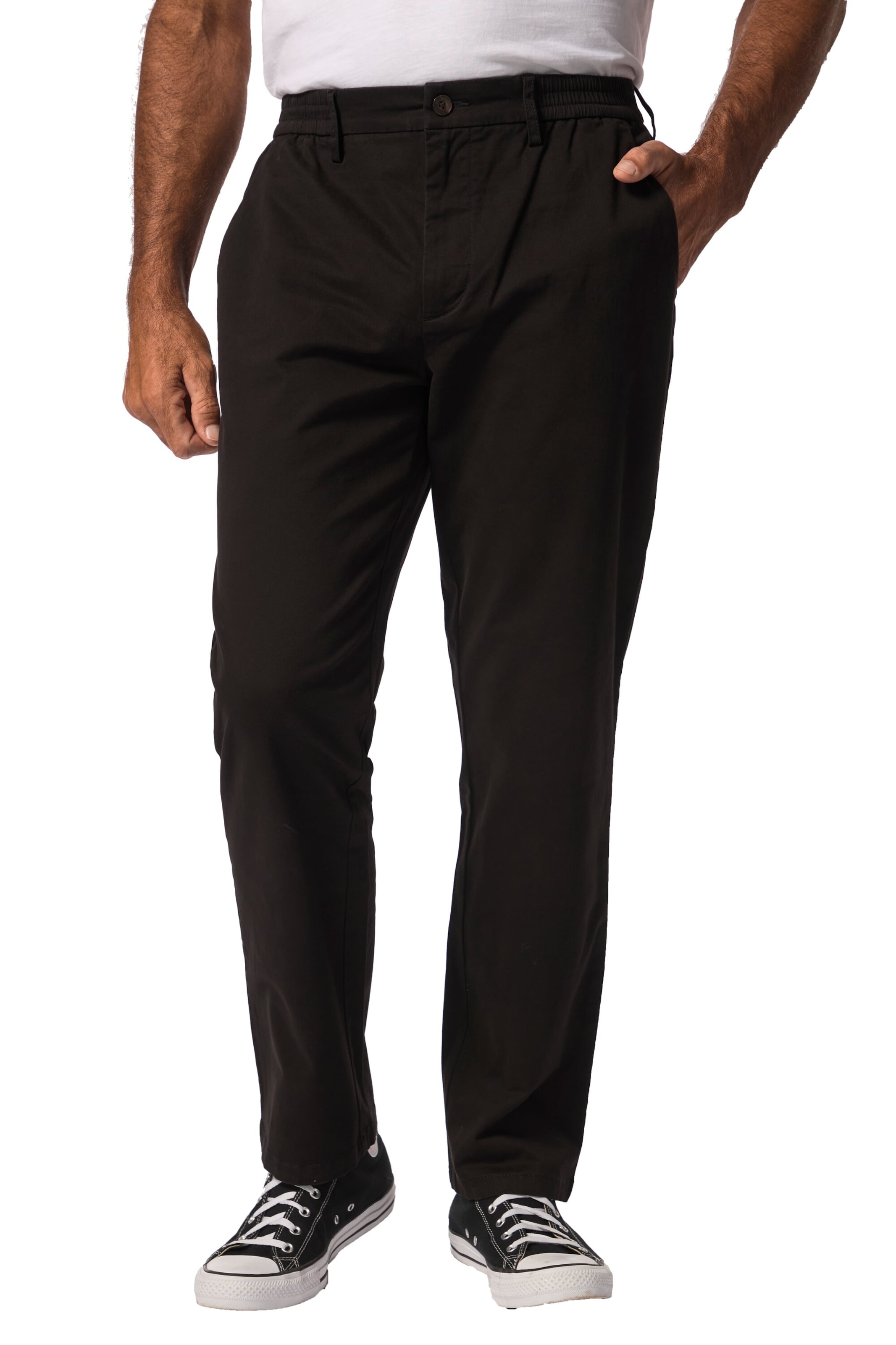 JP1880 Regular Chino Pants in Black: front