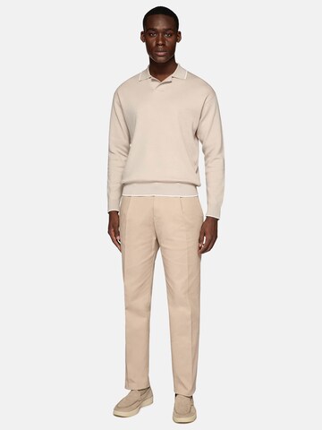 Boggi Milano Tapered Pleat-front trousers in Beige