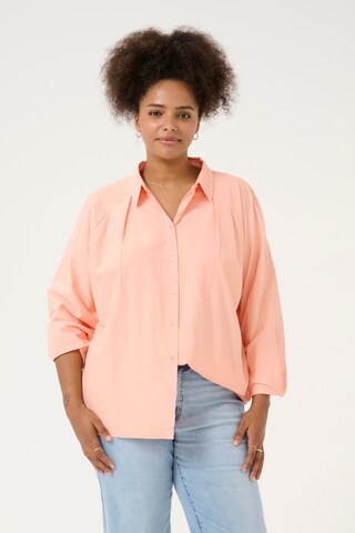 KAFFE CURVE Blouse 'Haila' in Orange: front