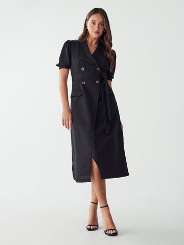 Willa - Vestido camisero 'ARIEL ' en negro