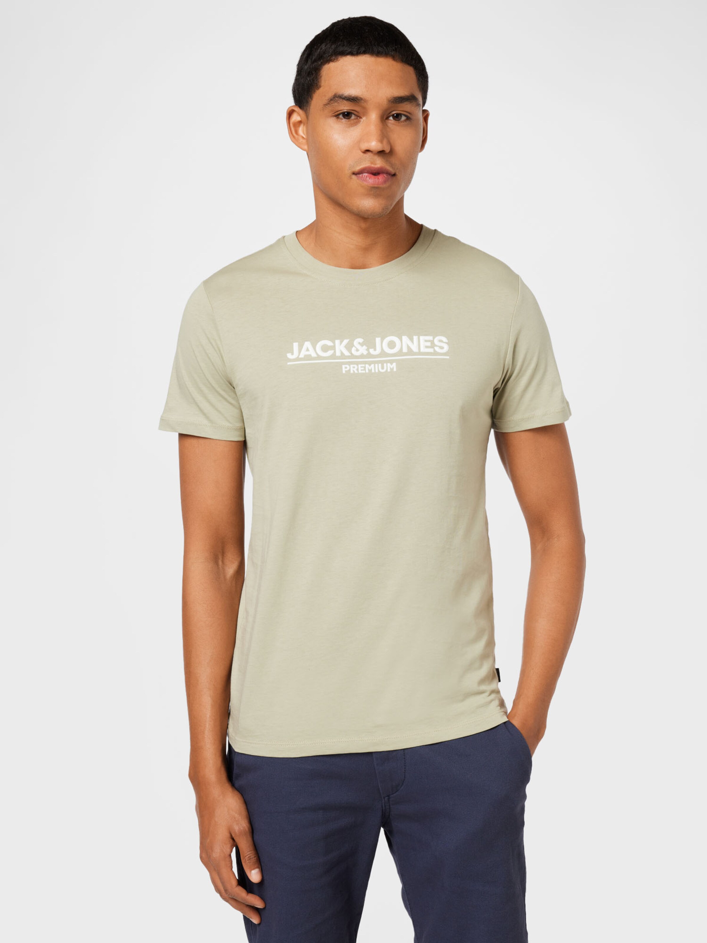 Männer Shirts JACK & JONES T-Shirt in Apfel - MB44562