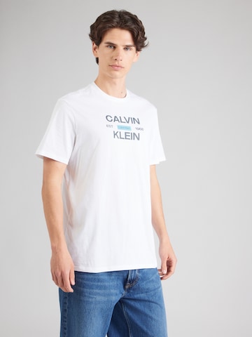 Calvin Klein Jeans Shirt in Wit: voorkant