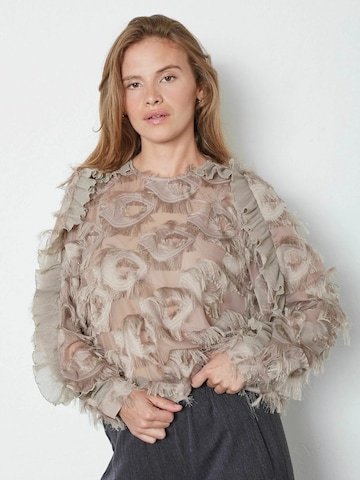 co'couture Bluse 'Syra' in Braun: Vorderseite