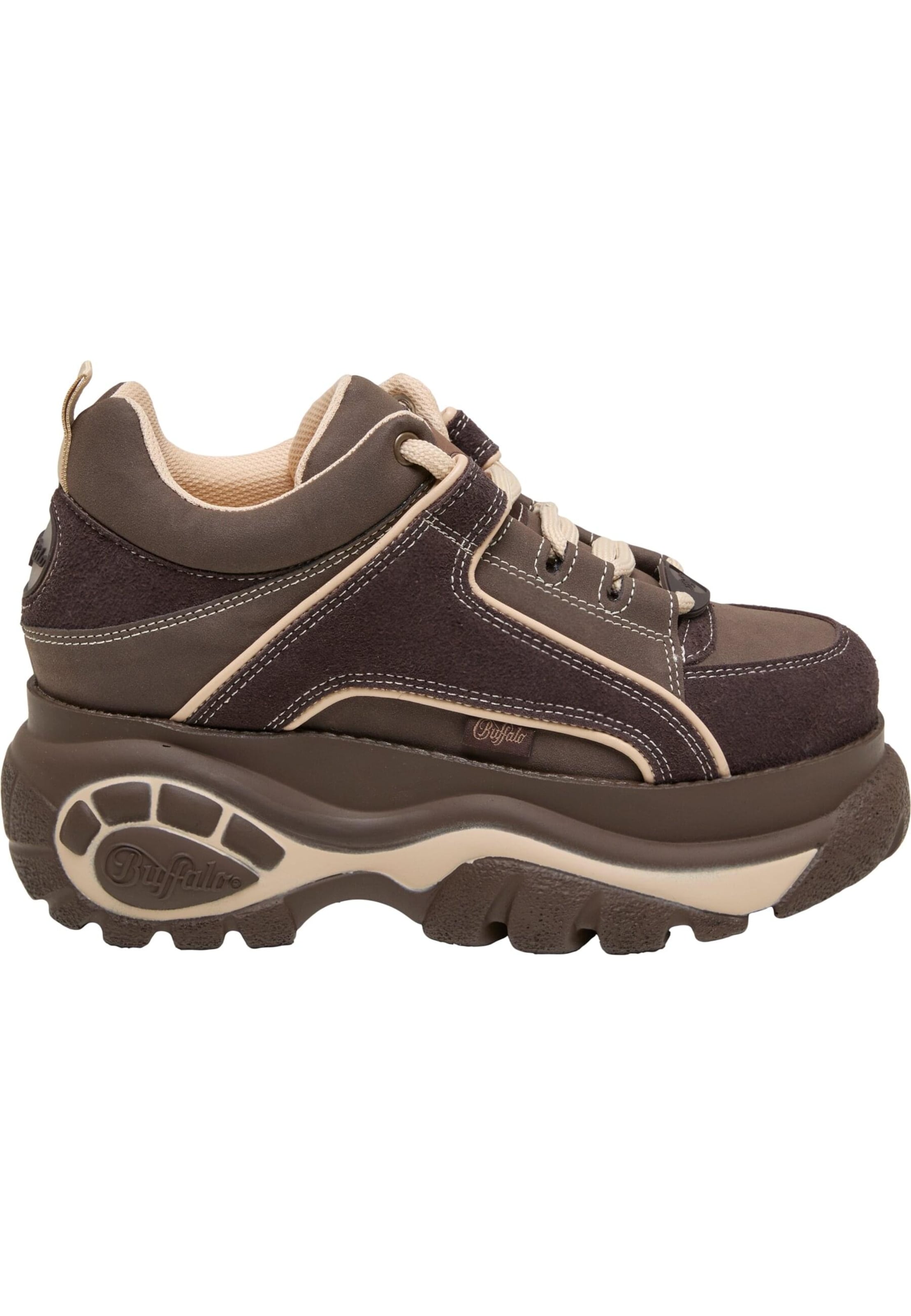 BUFFALO Sneaker in beige / dunkelbraun, Produktansicht