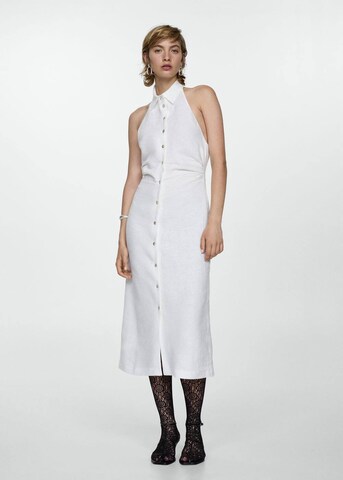 MANGO Shirt dress 'Belen' in White: front