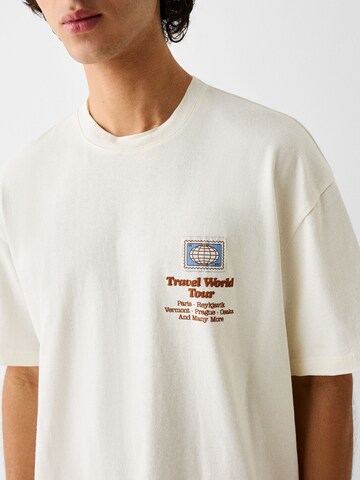 Bershka T-Shirt in Weiß