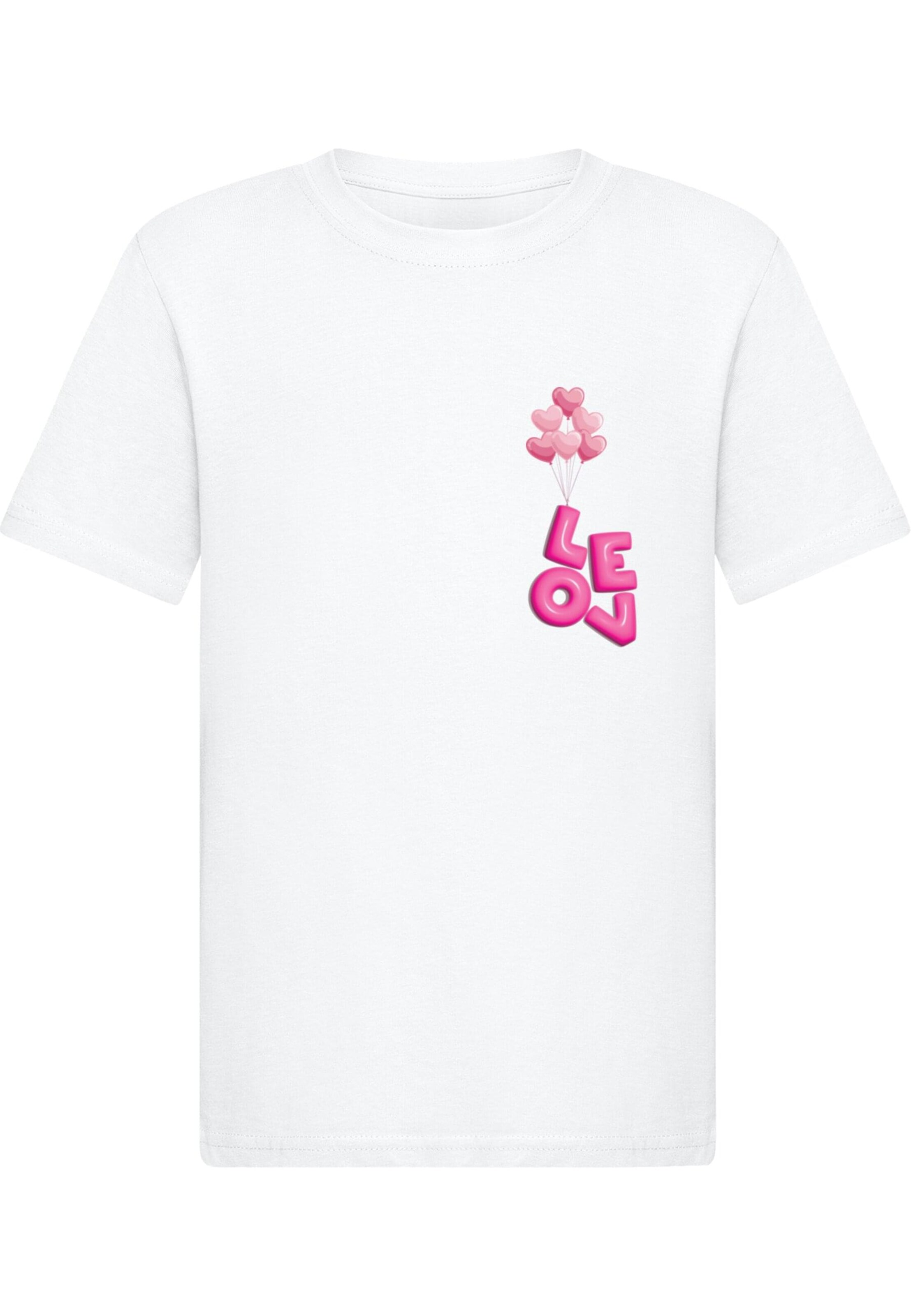 Merchcode Shirt 'Love Ballons' in Wit: voorkant