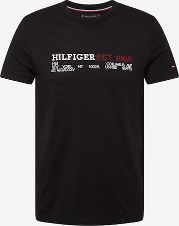 T-Shirt TOMMY HILFIGER en noir : devant