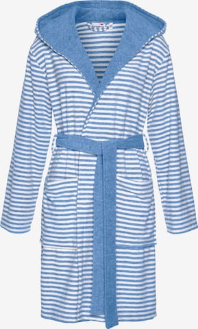 KangaROOS Short Bathrobe in Blue: front