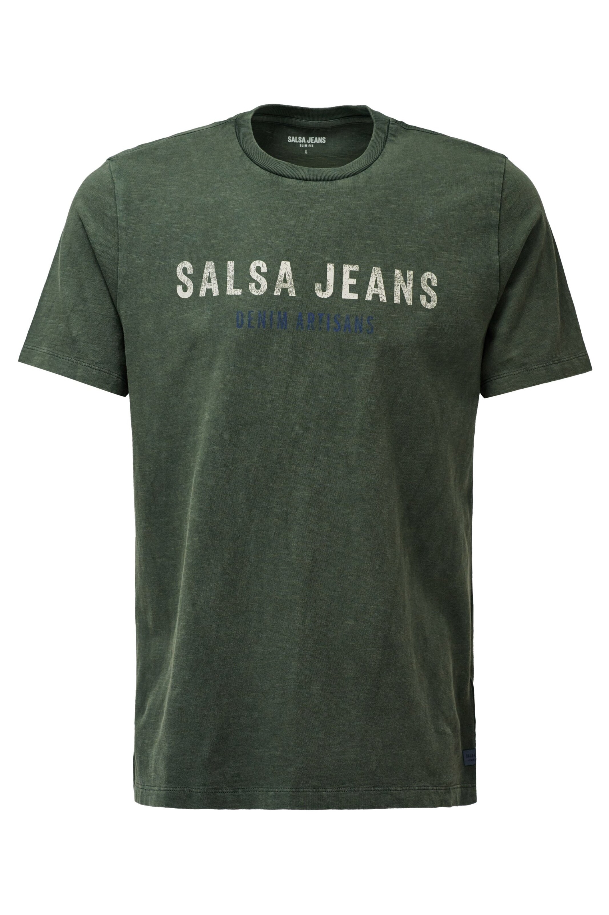T-Shirt Salsa Jeans en vert : devant