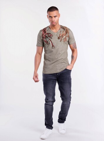 Key Largo Shirt 'DRAGON' in Grey