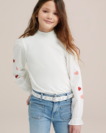 WE Fashion Shirt 'Meisjes' in White: front