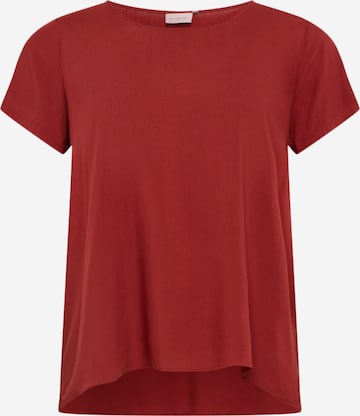 T-shirt ONLY Carmakoma en rouge : devant