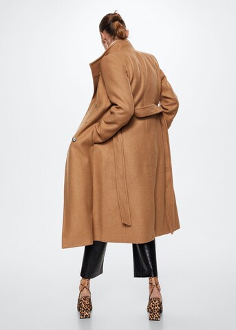 MANGO Between-Seasons Coat 'Sirenita' in Brown