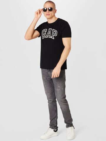 GAP Regular Fit T-Shirt 'BAS' in Schwarz
