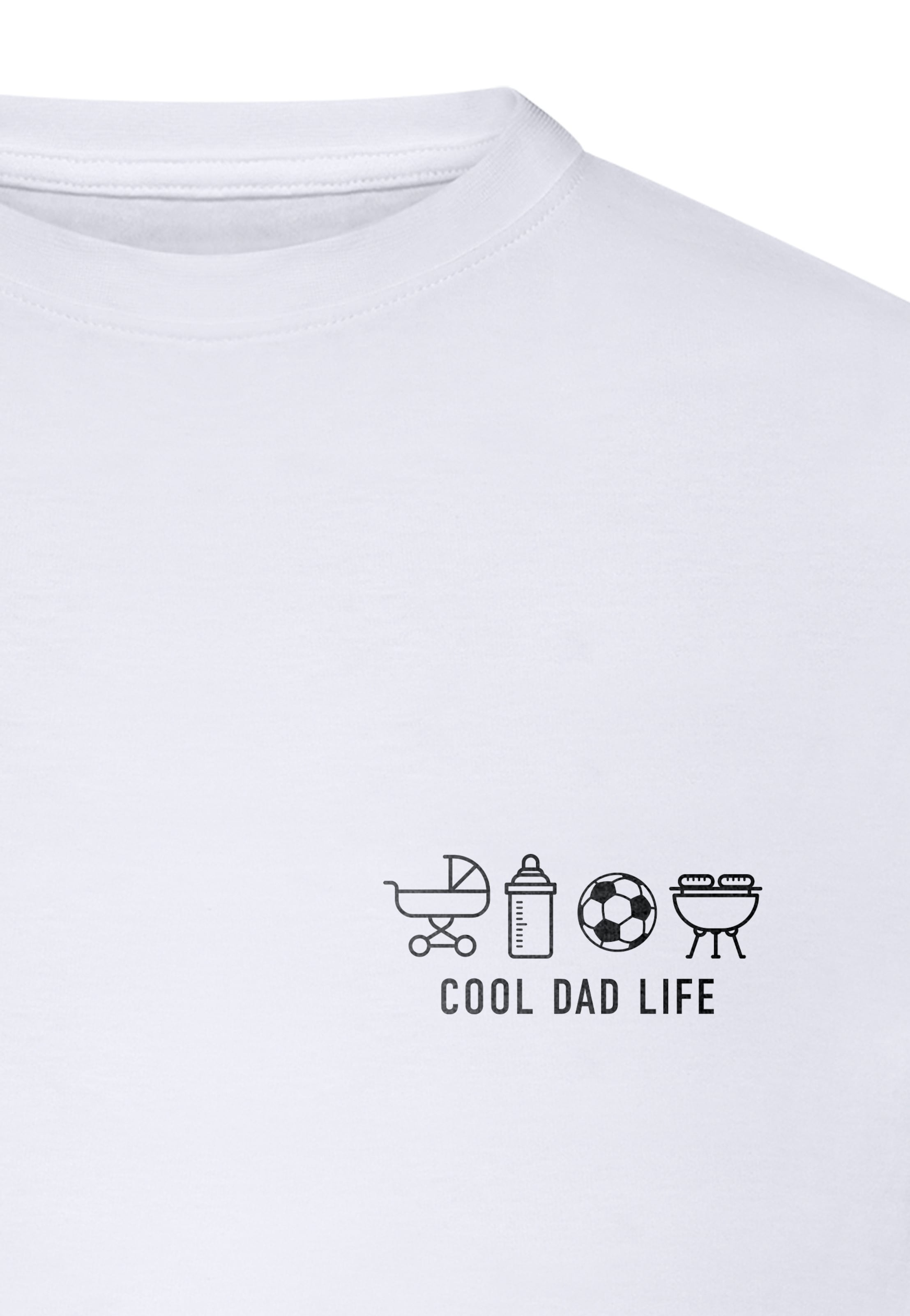 Mister Tee T-Shirt 'Cool Dad Life' in Weiß