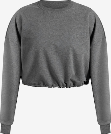 Smilodox Crop Sweatshirt ' Triana ' in Grau: Vorderseite