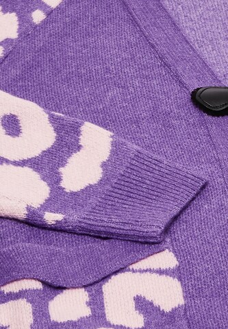 IMANE Knit Cardigan in Purple