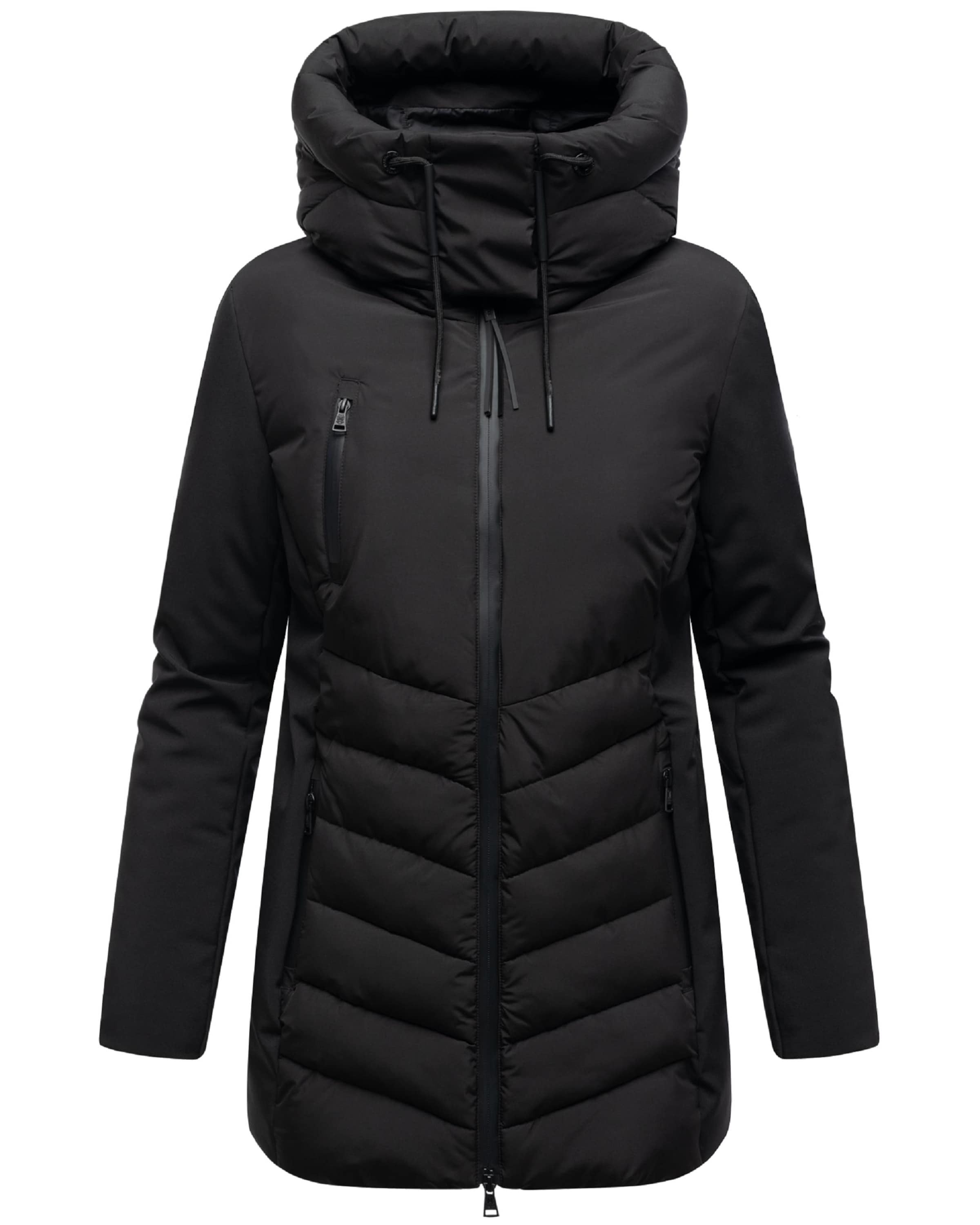 MARIKOO Winterjacke 'Tivaa XVI' in Schwarz: Vorderseite