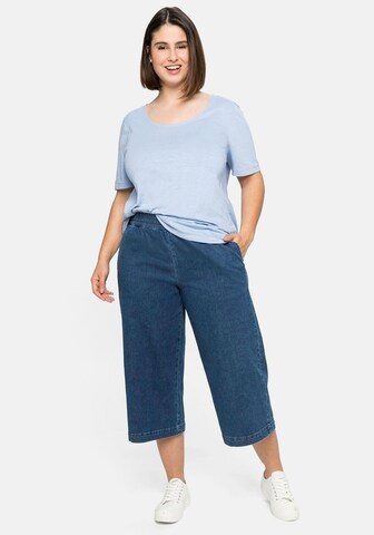 SHEEGO Wide Leg Jeans in Blau