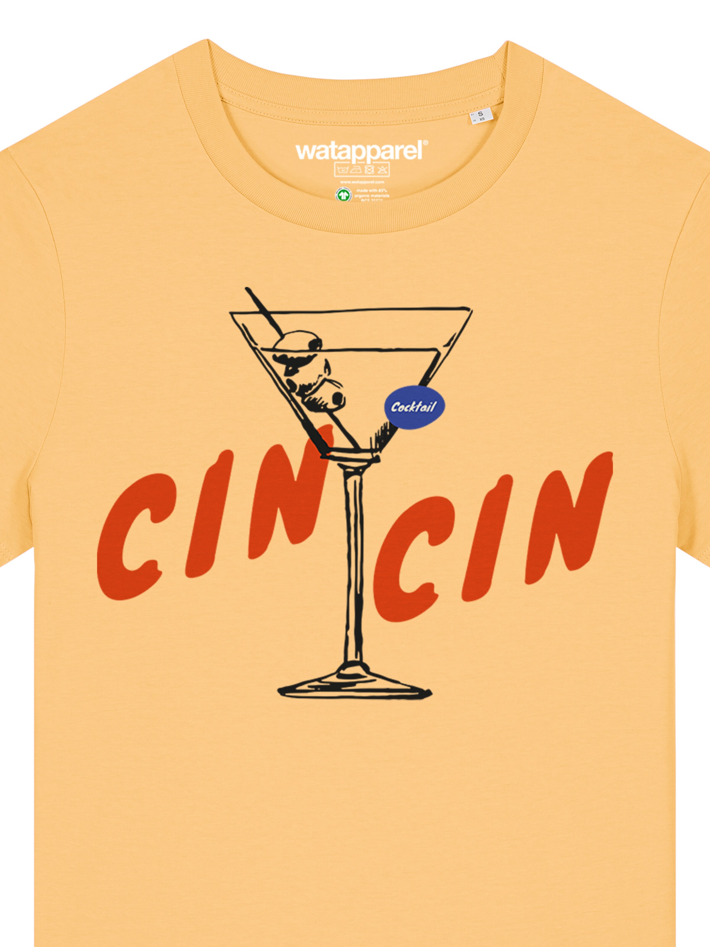 Watapparel Shirt 'Cin Cin' in Yellow
