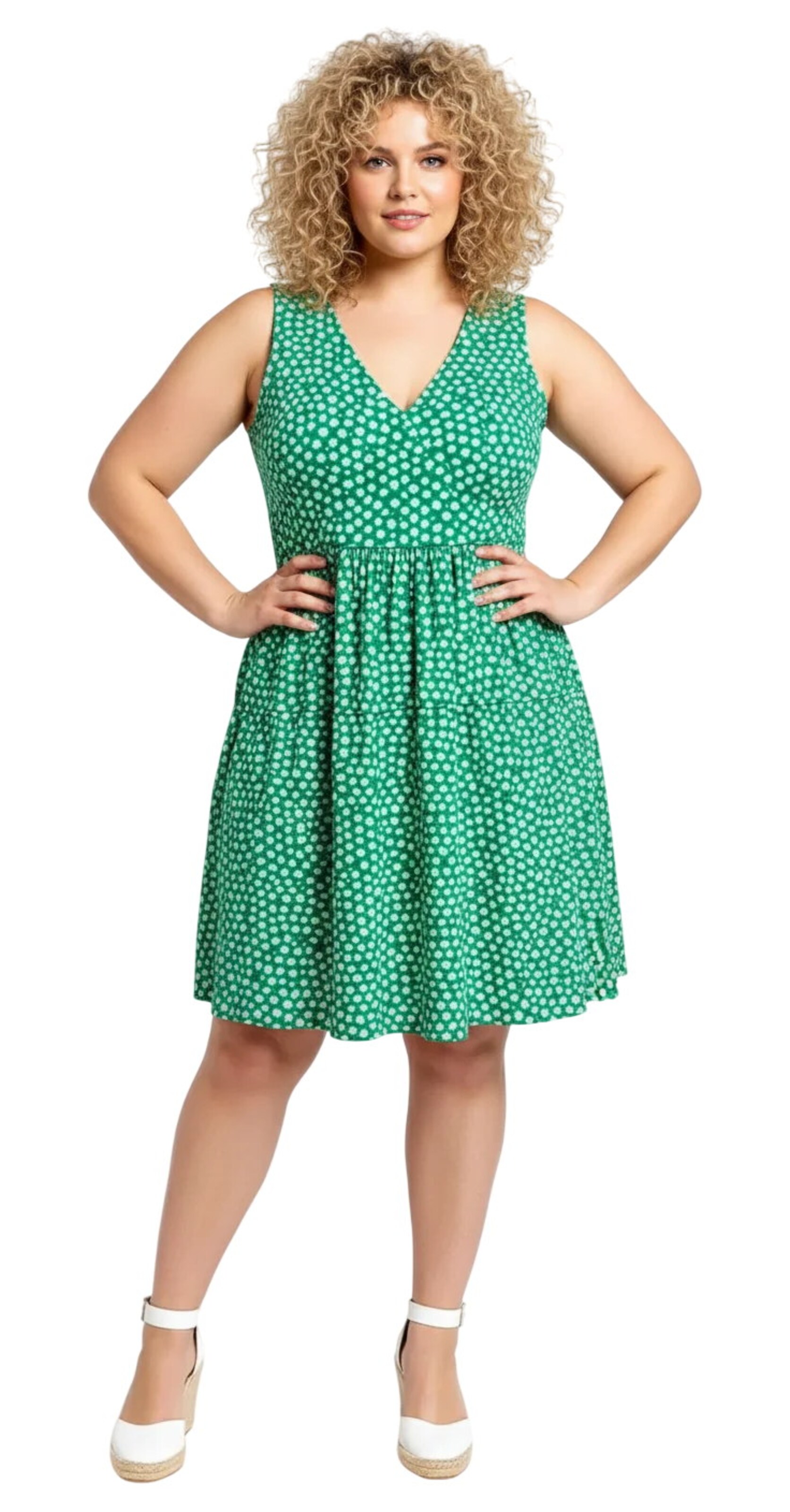 Shape Of You Kleid in Grün: Vorderseite