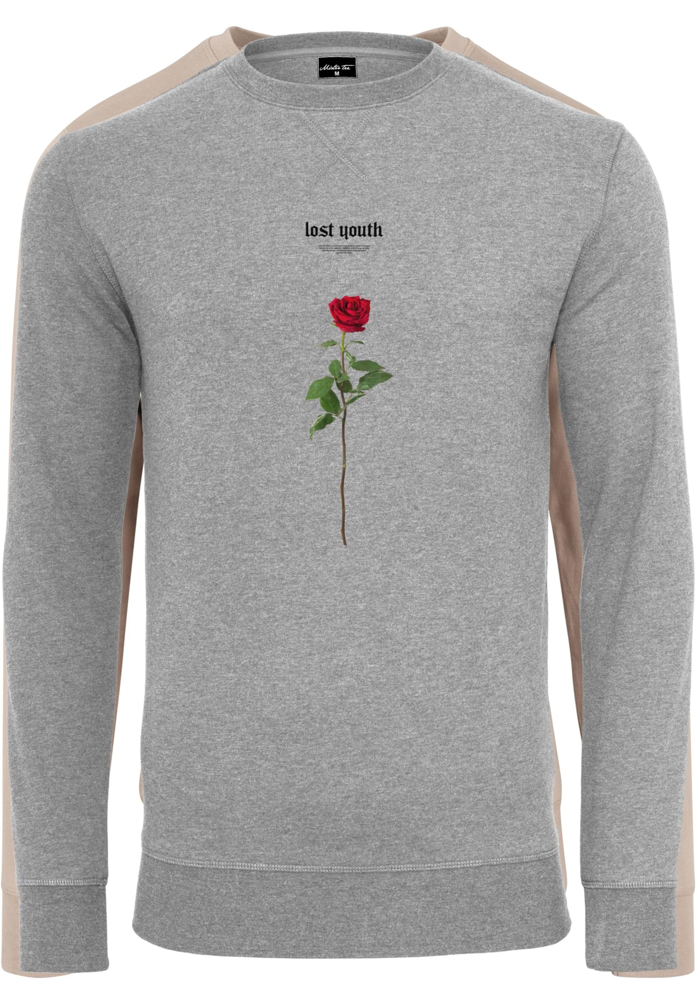 MT Men Sweatshirt 'Lost Youth Rose' in Grey: front