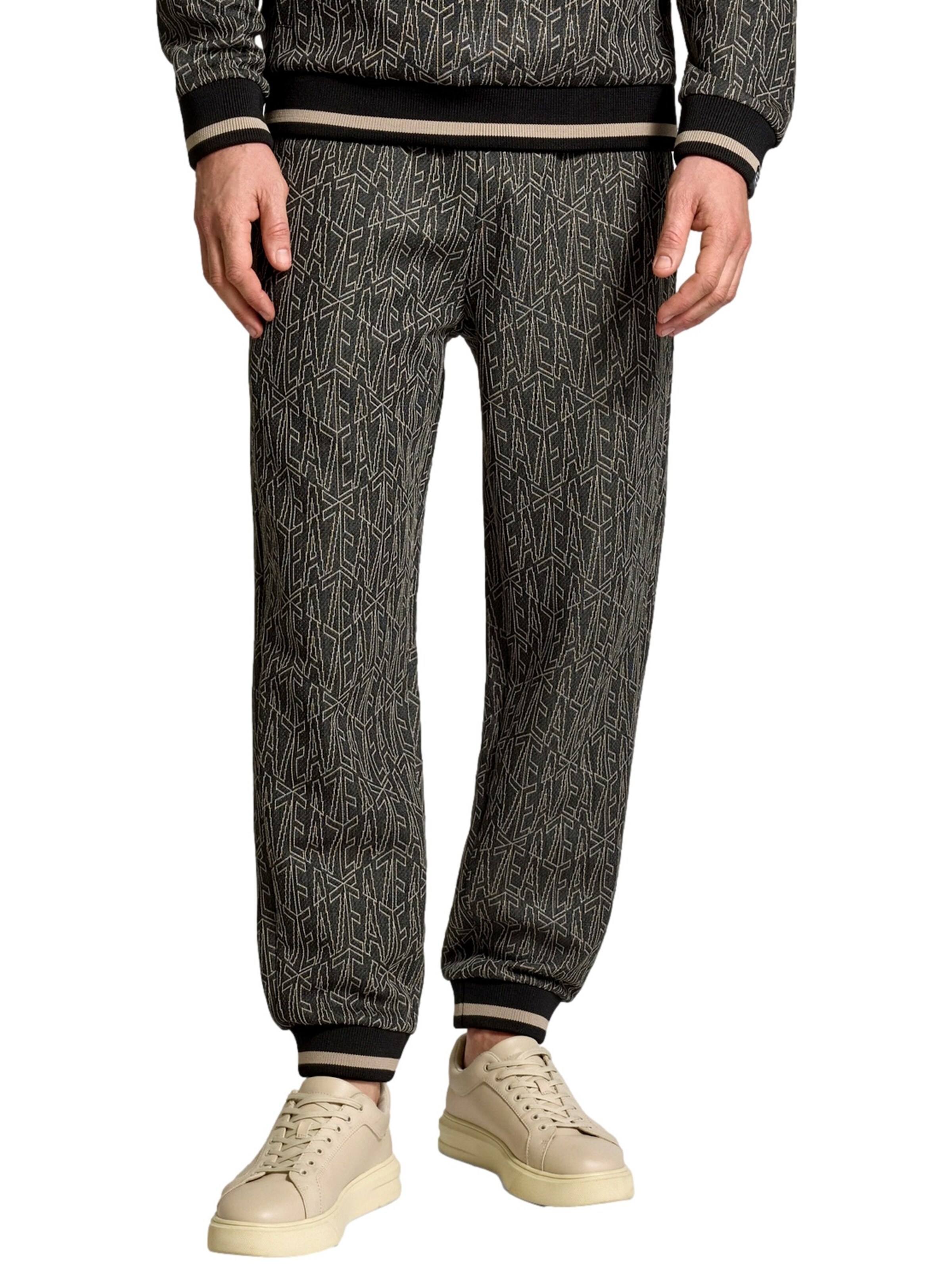 EA7 Emporio Armani Tapered Trousers in Black: front