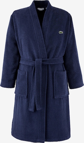 LACOSTE Bademantel lang 'LLECROCO' in Blau: Vorderseite