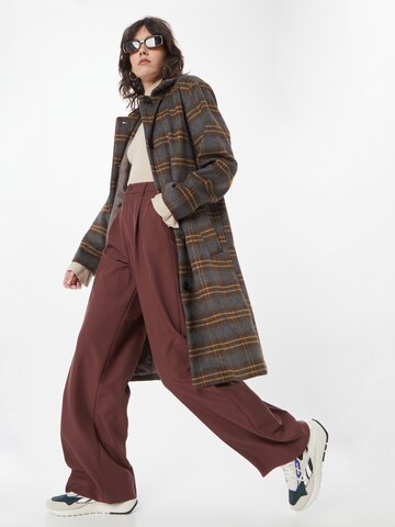 TOM TAILOR DENIM Wide leg Pleated Pants in Brown