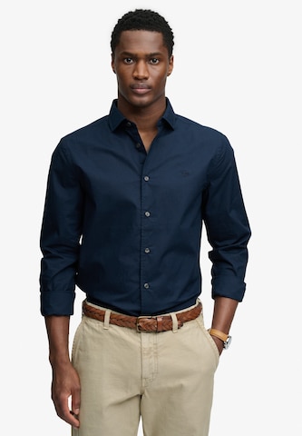 Superdry & Co Slim fit Overhemd in Blauw: voorkant