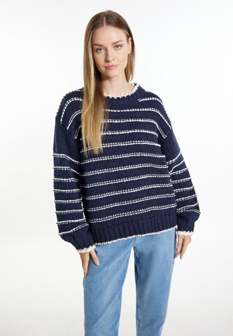 DreiMaster Maritim Pullover 'Grassland' in Blau: predná strana