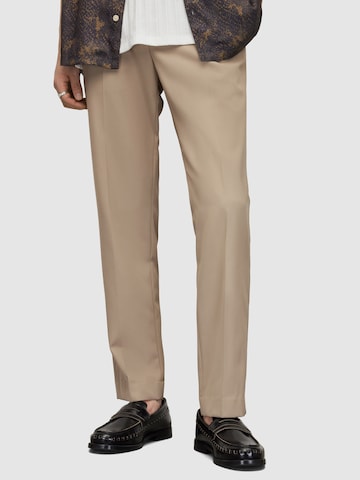 AllSaints Regular Trousers with creases 'TALIA' in Beige