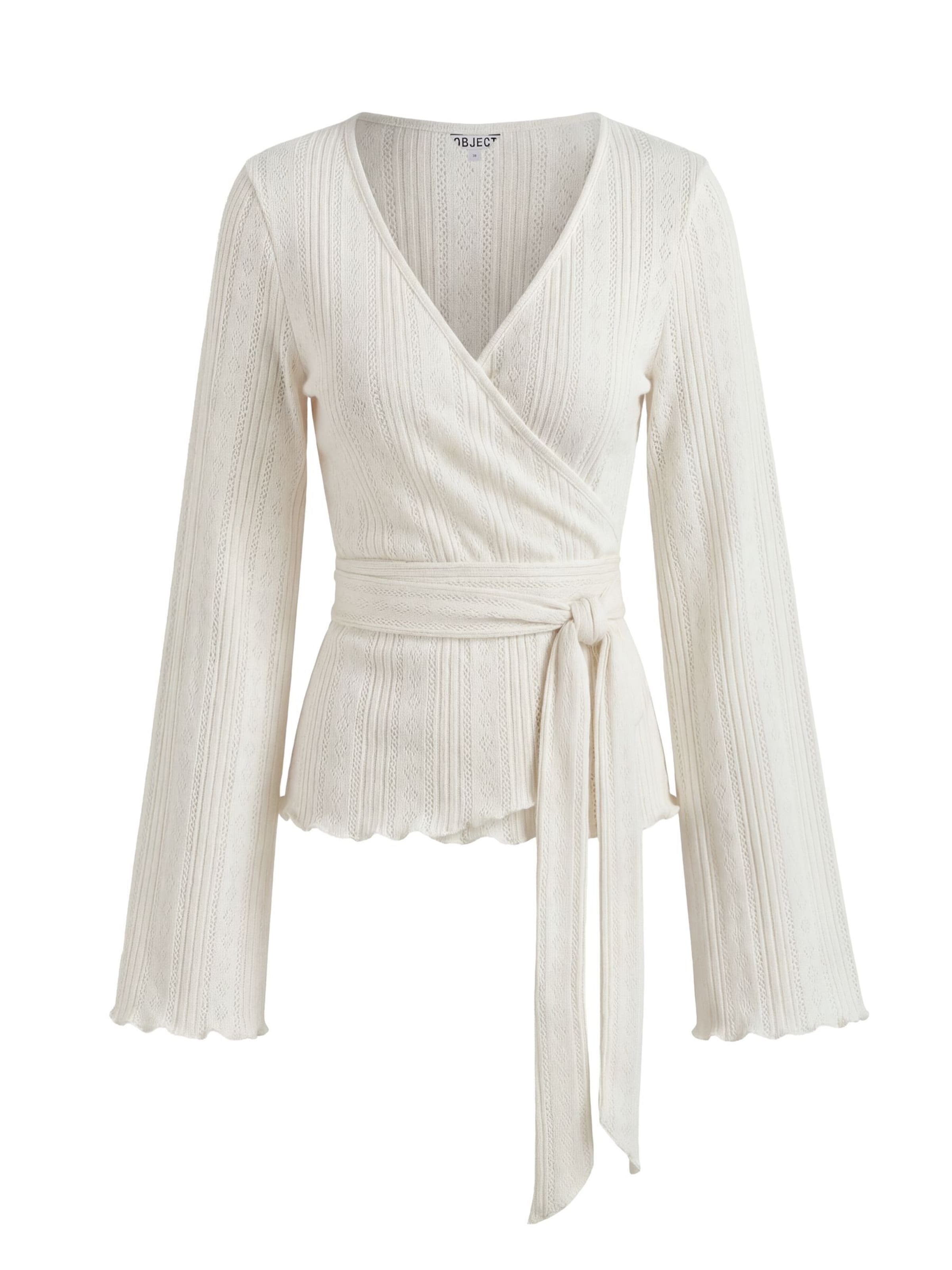 OBJECT Gebreid vest in Wit: voorkant