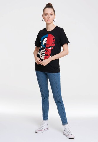 LOGOSHIRT Shirt 'Captain America And Red Skull Faces' in Mixed colours