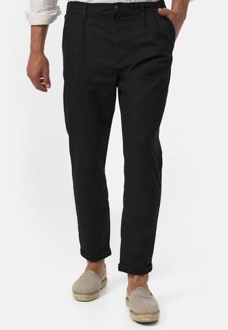 Regular Pantalon chino ' Cunningham ' INDICODE JEANS en noir : devant