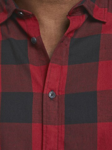 Jack & Jones Plus Regular fit Button Up Shirt 'Gingham' in Red