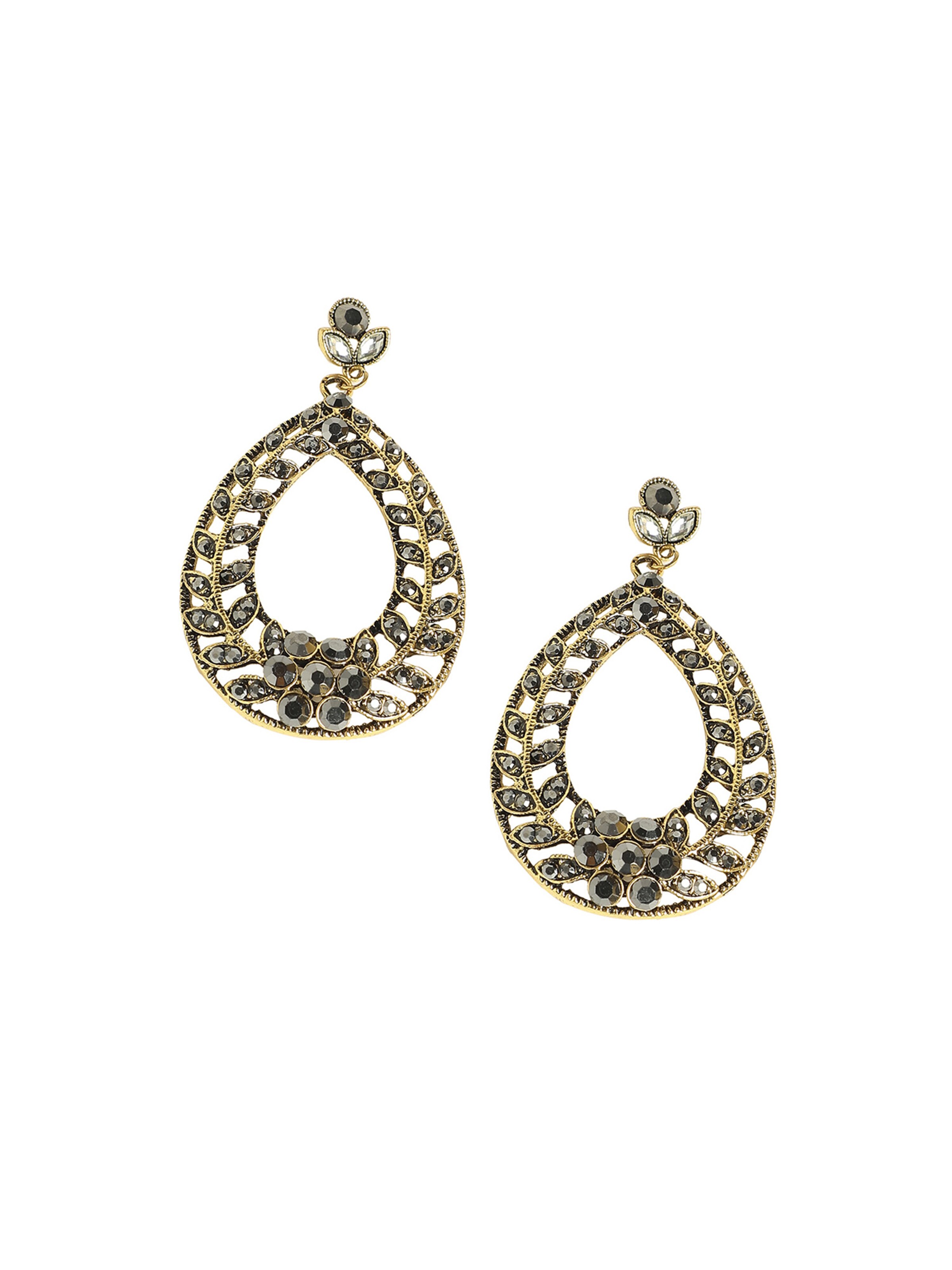 Boucles d'oreilles 'Golden' SOHI en argent : devant