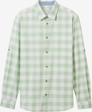 TOM TAILOR Regular fit Button Up Shirt in Green: front