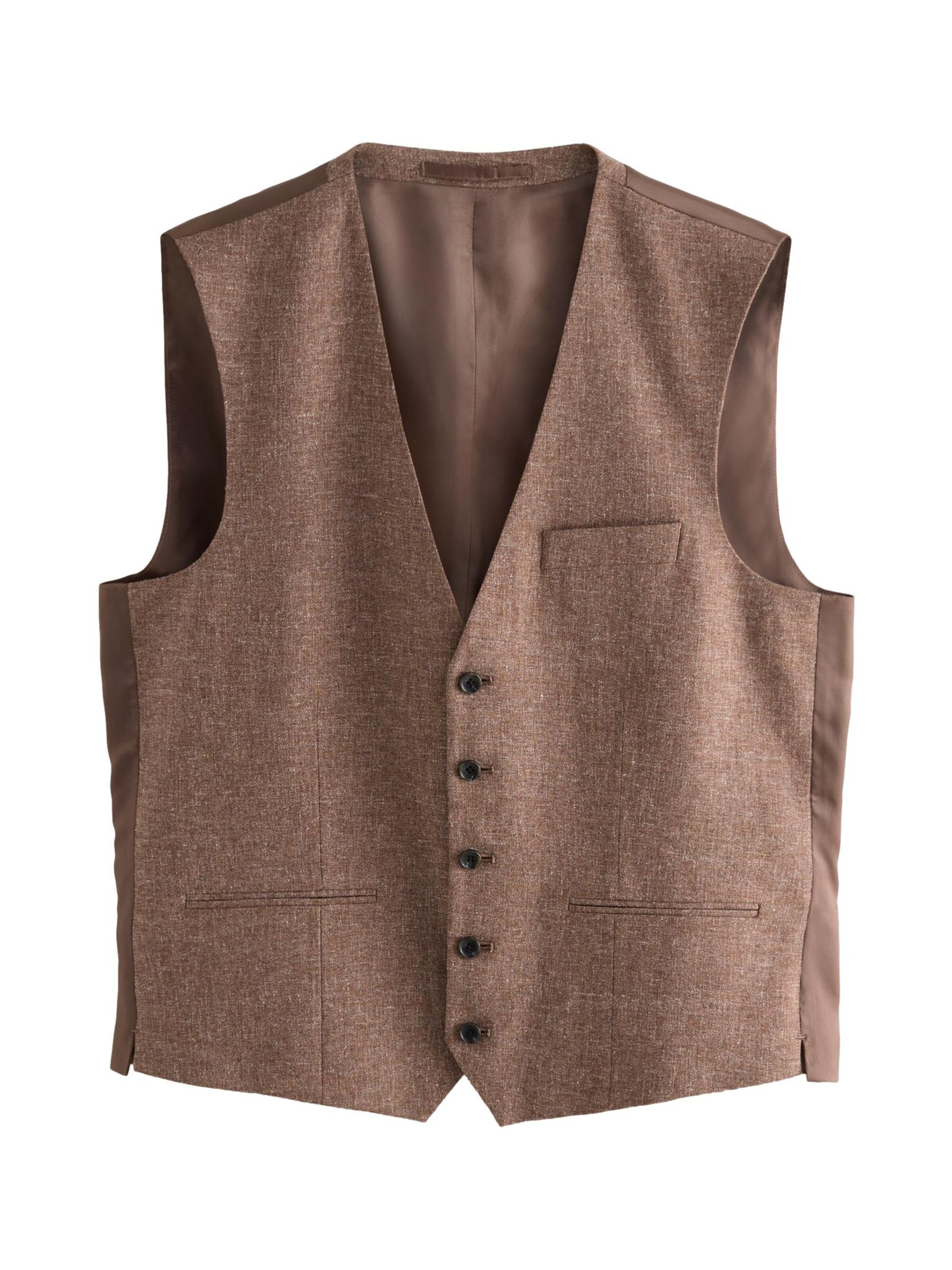 Next - Chaleco para traje en marrón: frente